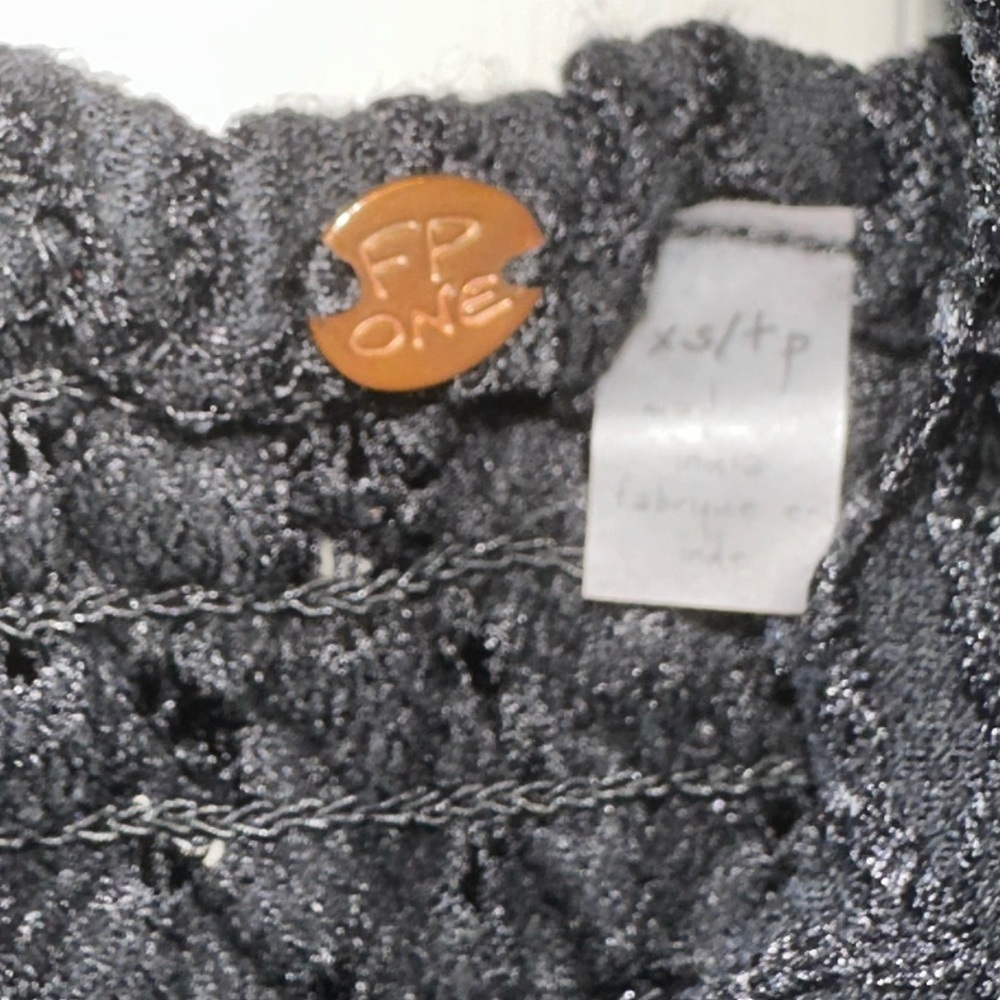 Free People FP one Black Lace Bralette XS boho summer vacation - Picture 2 of 6
